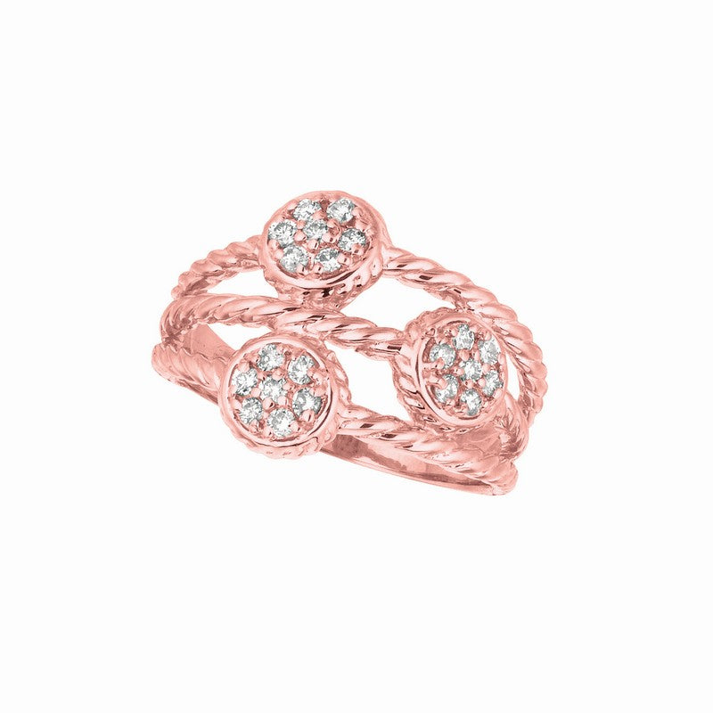 ‘ROUND GARDEN’ DIAMOND RING 14K GOLD (0.34 CTW)