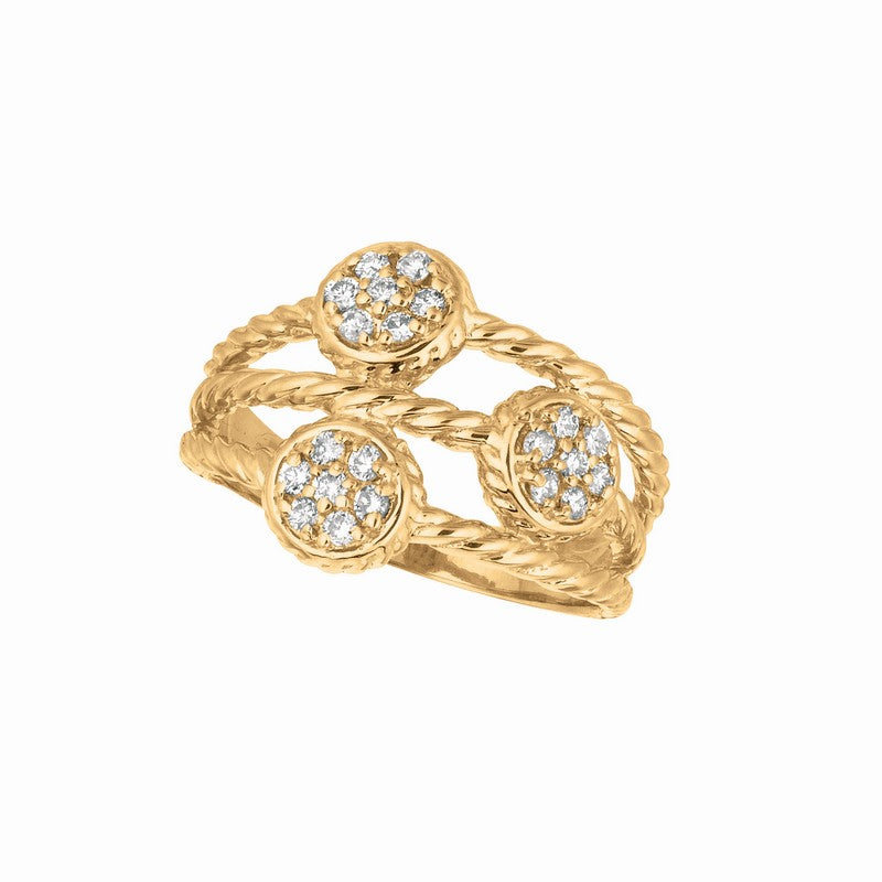 ‘ROUND GARDEN’ DIAMOND RING 14K GOLD (0.34 CTW)
