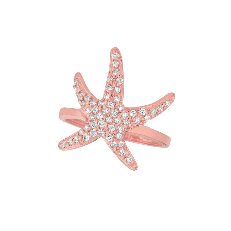 DIAMOND STARFISH RING 14K GOLD (0.55CT)