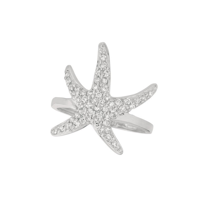 DIAMOND STARFISH RING 14K GOLD (0.55CT)