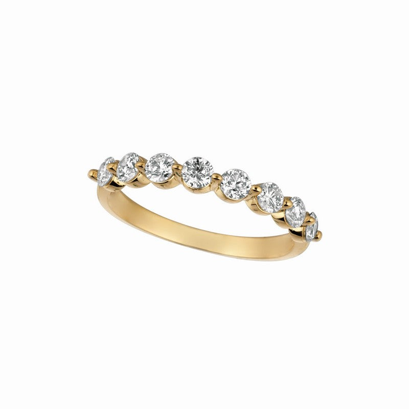 0.75 CARAT DIAMOND RING G SI 14K GOLD 8 STONES