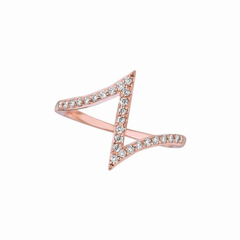 ‘Z’ DIAMOND RING 14K GOLD (0.25 CTW)