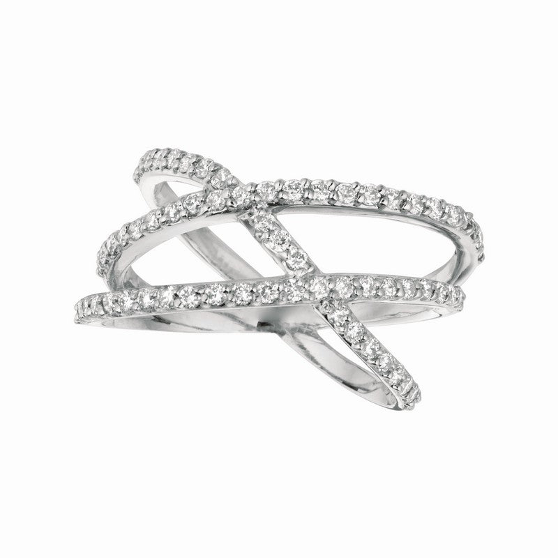 ‘DOUBLE X’ DIAMOND RING 14K GOLD (0.65 CTW)