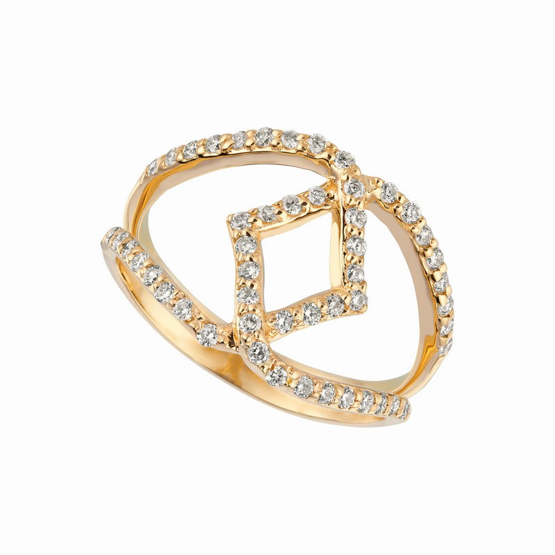 ‘RHOMBUS’ DIAMOND RING 14K GOLD (0.5 CTW)