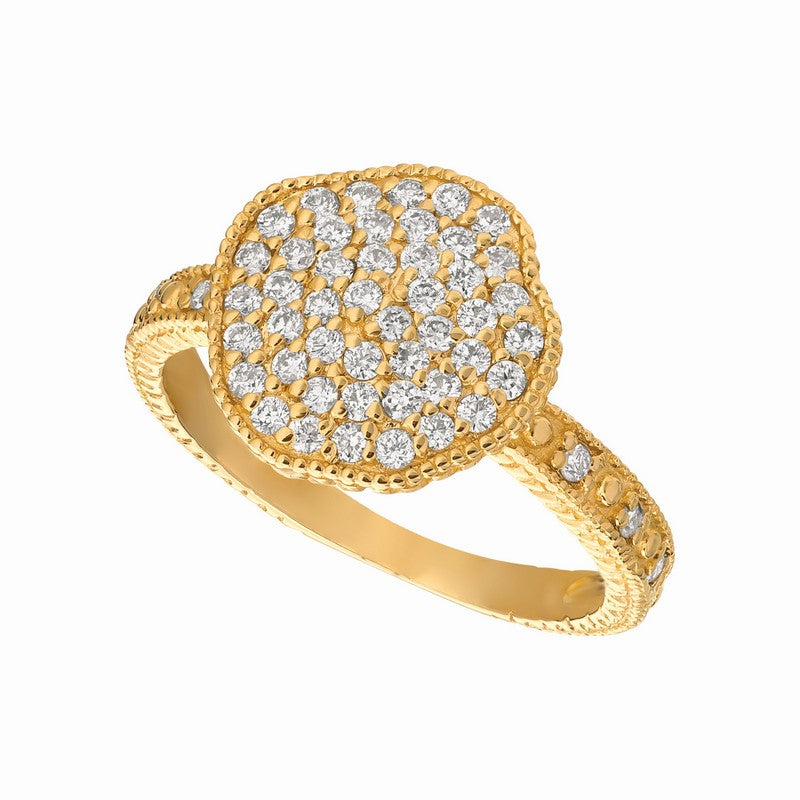 ‘FREEFORM DISC’ DIAMOND RING 14K GOLD (0.51 CTW)
