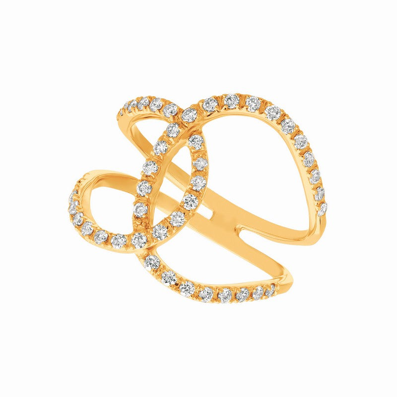 ‘PRETZEL TWIST’ DIAMOND RING 14K GOLD (0.45 CTW)