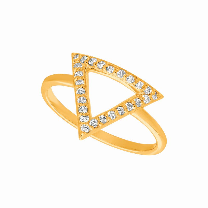 DIAMOND TRIANGLE RING 14K GOLD (0.26 CTW)