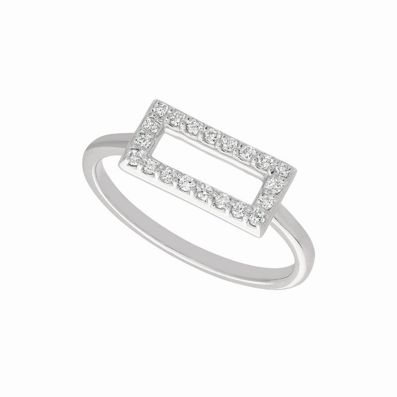 DIAMOND RECTANGLE RING 14K GOLD (0.16 CTW)