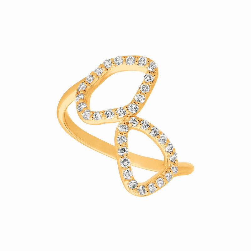 DIAMOND FREEFORM RING 14K GOLD (0.35 CTW)