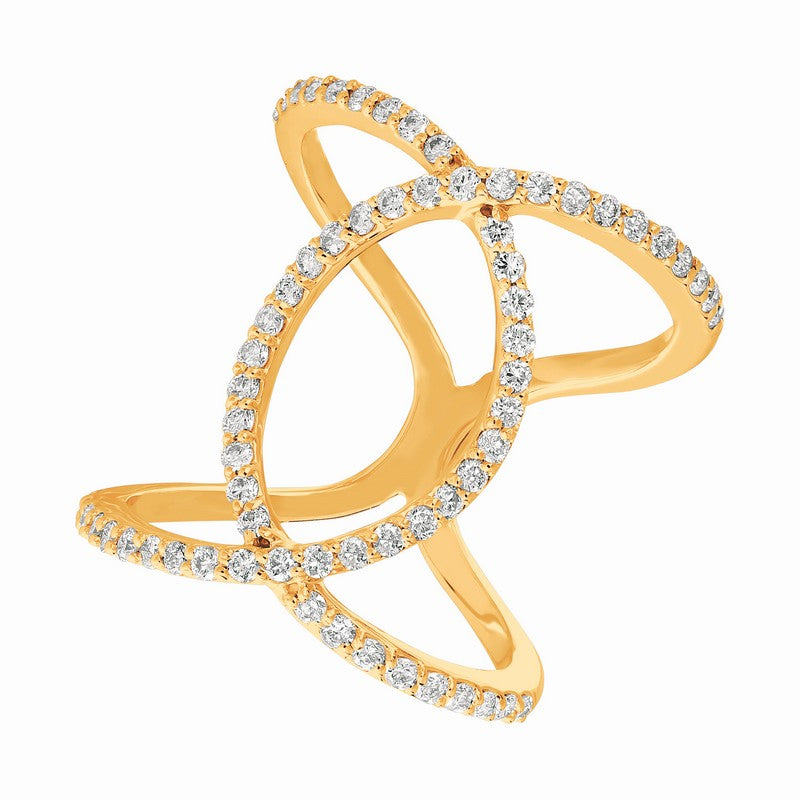 DIAMOND LOOP RING 14K GOLD (0.79 CTW)