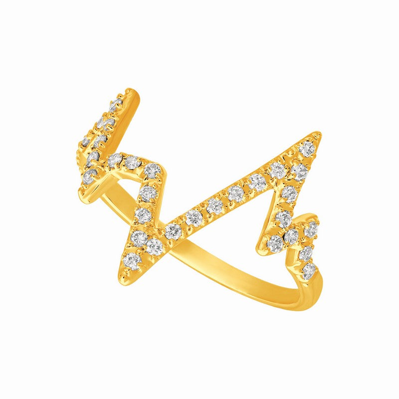 DIAMOND HEART BEAT RING 14K GOLD (0.33 CTW)