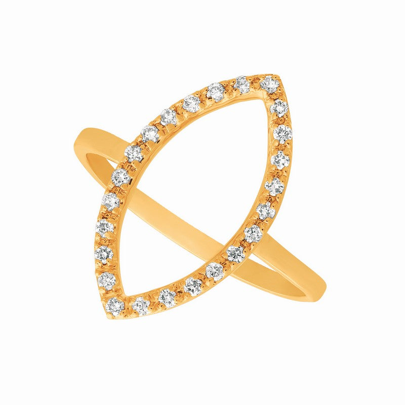 DIAMOND MARQUISE SHAPE RING 14K GOLD (0.25 CTW)