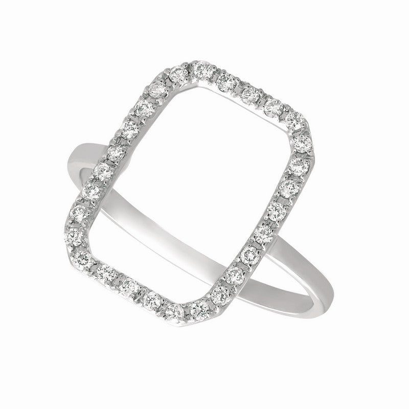 ROUNDED SQUARE DIAMOND RING 14K GOLD (0.25 CTW)
