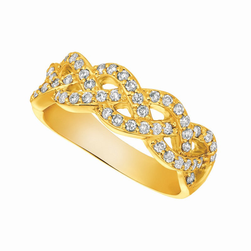 ‘INTERLOCKING CHAIN’ DIAMOND RING 14K GOLD (0.51 CTW)