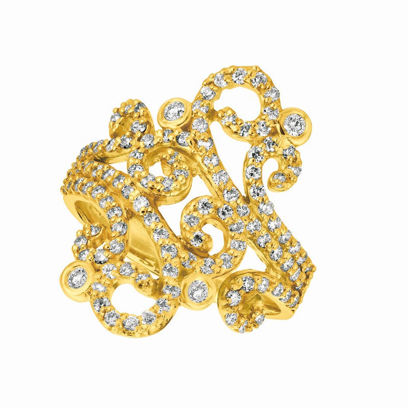 ‘ORNAMENTAL’ DIAMOND RING 14K GOLD (1 CTW)
