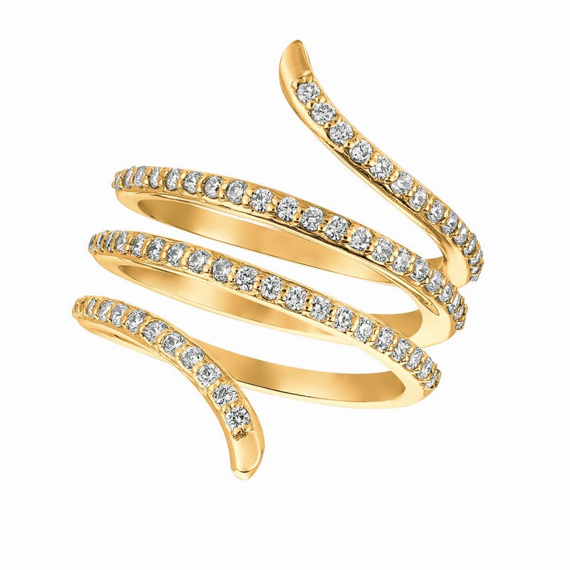 ‘SPIRAL’ DIAMOND RING 14K GOLD (0.75 CTW)