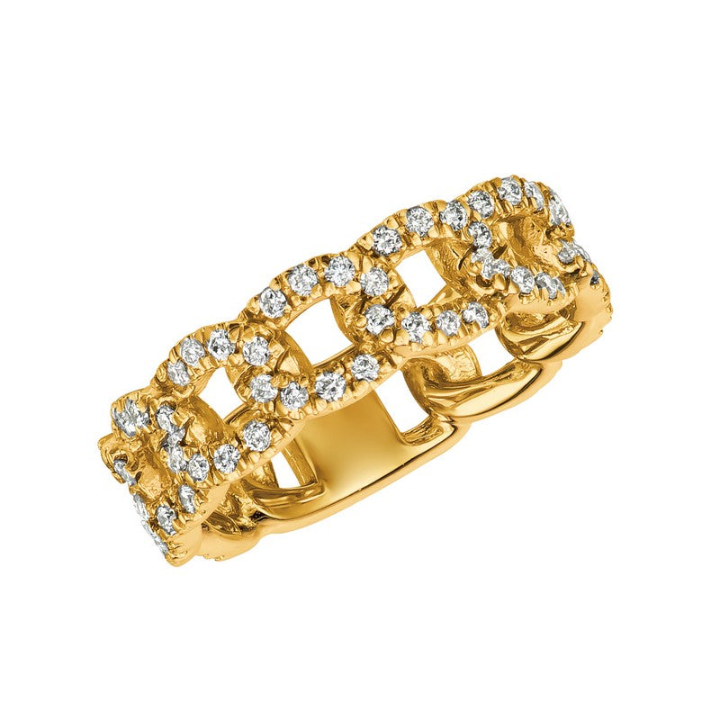 DIAMOND CHAIN STYLE RING 14K GOLD (0.75 CTW)