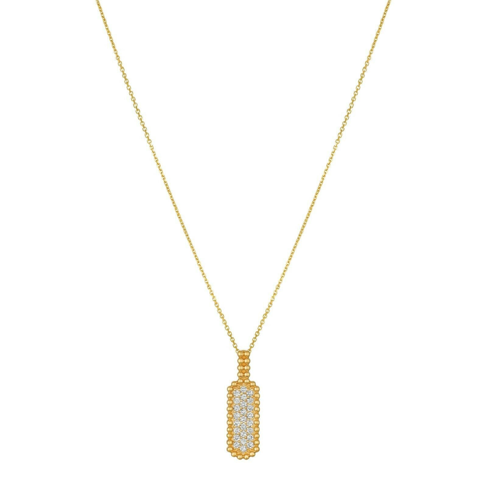 0.50 Carat Natural Diamond Necklace 14K Yellow Gold G SI Bubble Collection