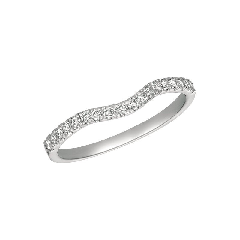 0.25 Carat Natural Diamond Ring Band G SI 14K White Gold