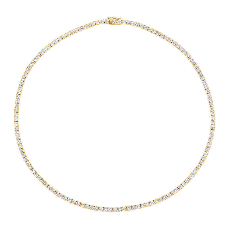 8.00 CARAT NATURAL DIAMOND TENNIS NECKLACE G SI 14K GOLD 16 INCHES