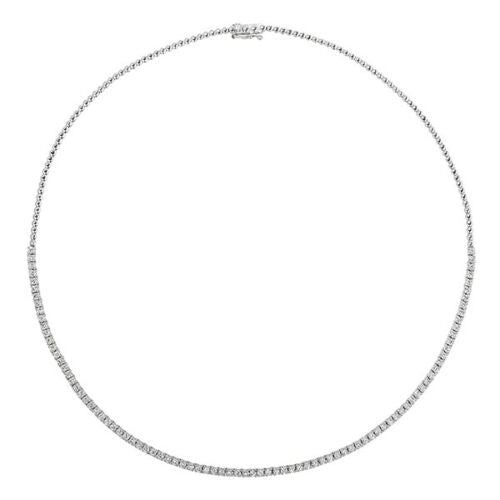 3.00 Carat Diamond Tennis Necklace G SI 14K White Gold 16 inches
