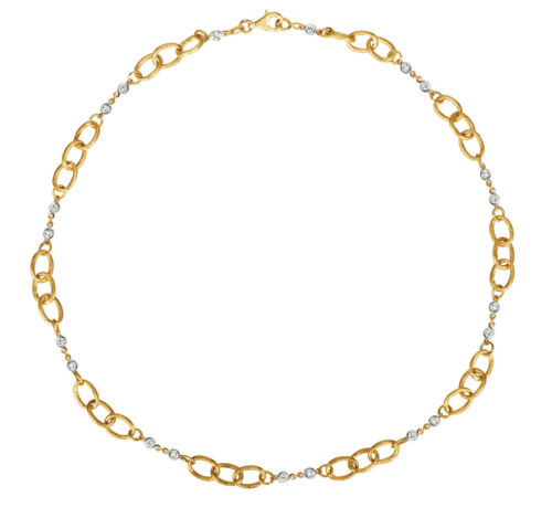1.10 Carat Diamond Chain Style Necklace G SI 14K Yellow Gold 18''
